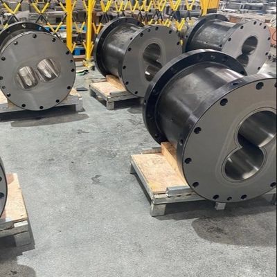 Buy JSW Co Rotating Open Screw Barrel Wear Resistant Twin Screw Extruder Parts For PPE Products online manufacture